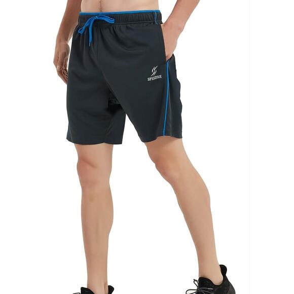 3 Pack MEDIUM Mens Athletic Shorts with Pockets Quick Dry - Picture 6 of 7